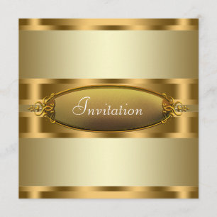 Pure Gold All Occasion Party Invitations