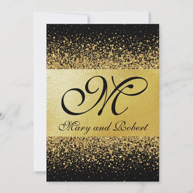 Pure Gold Elegance Invitation (Front)