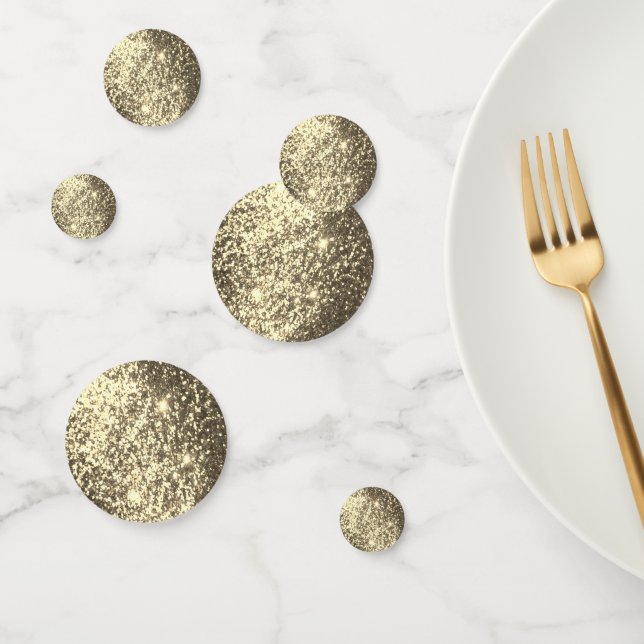 Pure Gold Faux Glitter Confetti (Group)