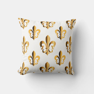 Pure Gold Fleur de Lis Cushion