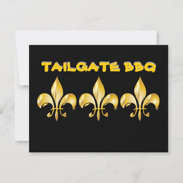 Pure Gold Fleur de Lis Invitation (Front)