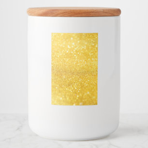 PURE GOLD Glitter Pattern + your text / photo Food Label