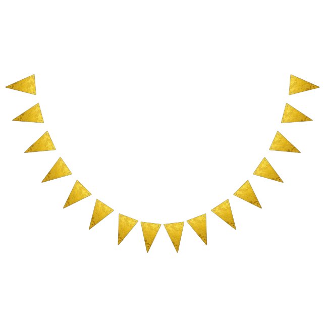 PURE GOLD LEAF Pattern + your text / photo Bunting (All)