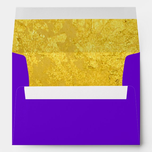 PURE GOLD LEAF Pattern + your text / photo Envelopes (Back (Bottom))