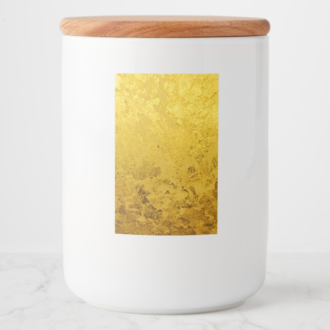 PURE GOLD LEAF Pattern + your text / photo Food Label (Front)