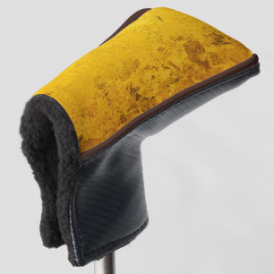 PURE GOLD LEAF Pattern + your text / photo Golf Head Cover