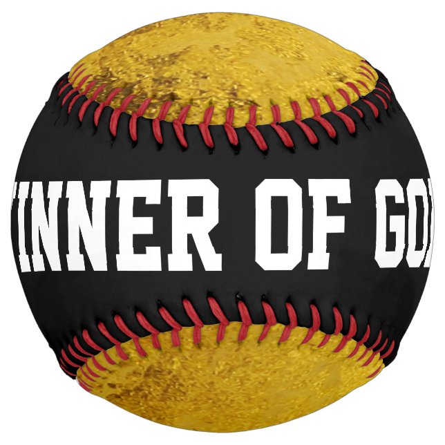 PURE GOLD LEAF Pattern + your text / photo Softball (Front)