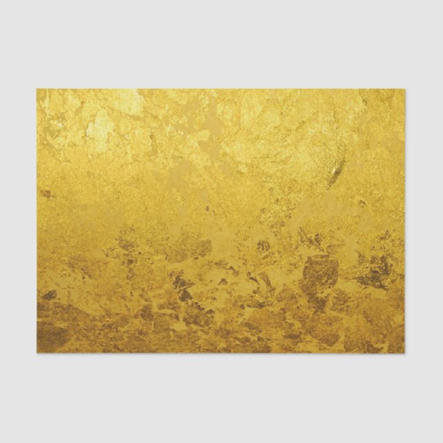 PURE GOLD LEAF Pattern + your text / photo Tissue Paper (Front)