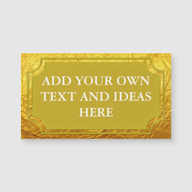 PURE GOLD PAPER Pattern + your text / ideas (Front)