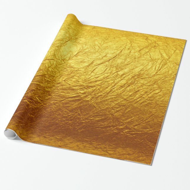 PURE GOLD PAPER Pattern + your text / photo (Unrolled)