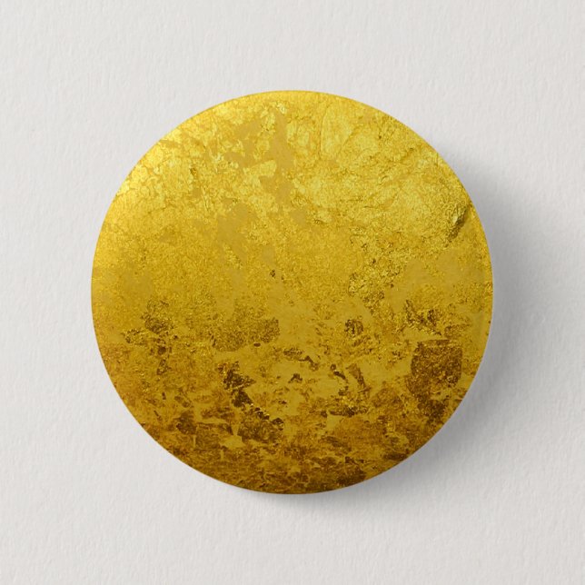 PURE GOLD pattern / gold leaf 6 Cm Round Badge (Front)