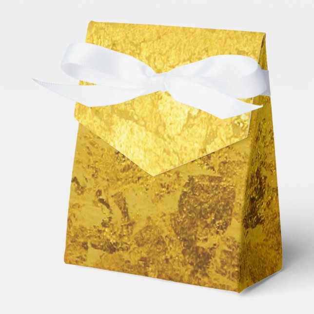 PURE GOLD pattern / gold leaf Favour Box (Front Side)