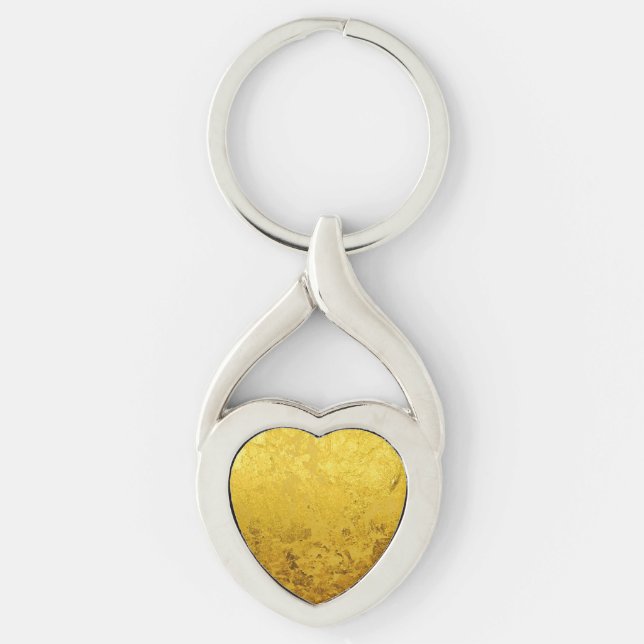 PURE GOLD pattern / gold leaf Key Ring (Front)