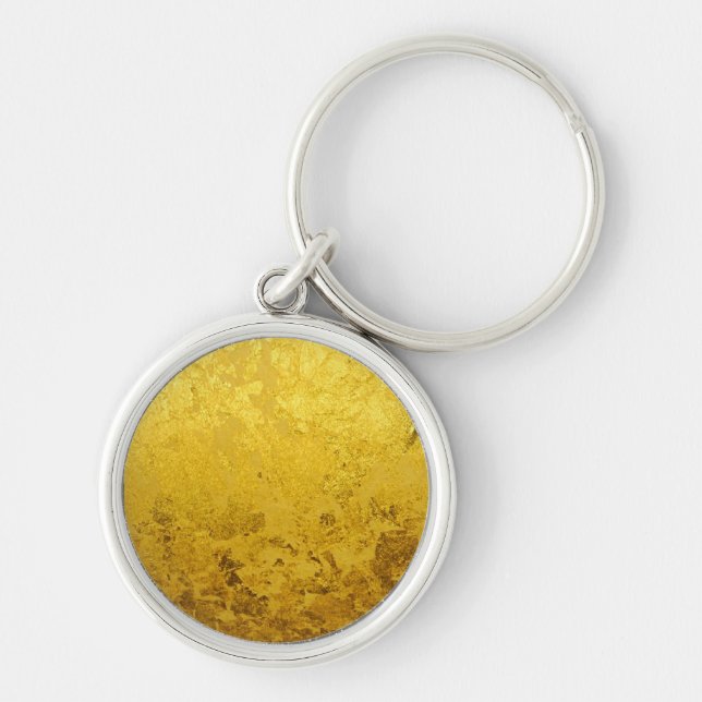 PURE GOLD pattern / gold leaf Key Ring (Front)