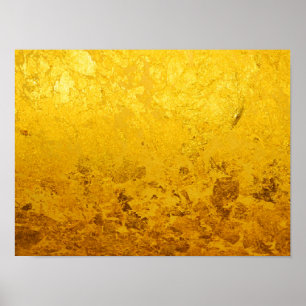 PURE GOLD pattern / gold leaf Poster
