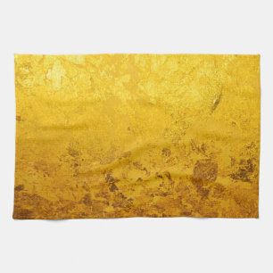 PURE GOLD pattern / gold leaf Tea Towel