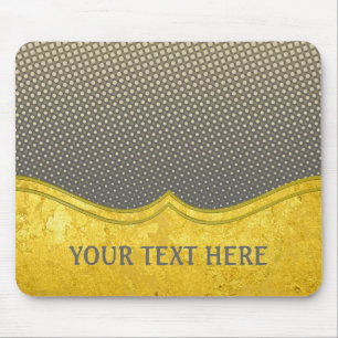 PURE GOLD pattern / gold leaf + your photo & text Mouse Mat