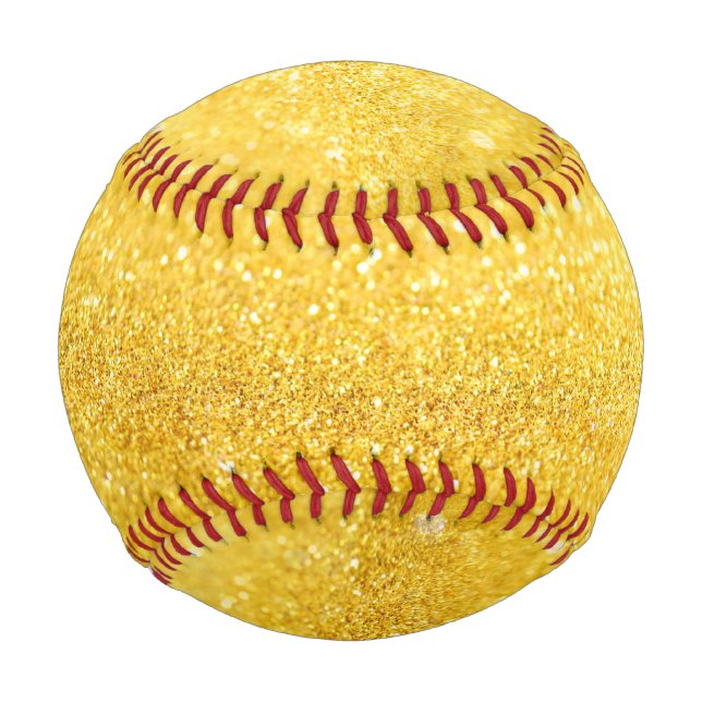 PURE GOLD Sparkles Pattern + your text / photo Baseball (Front)