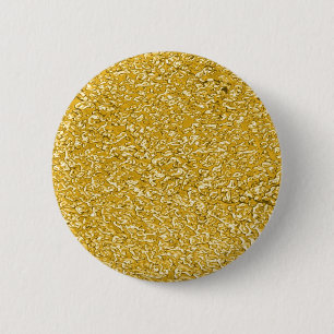 PURE GOLD Splatter Pattern + your text 6 Cm Round Badge