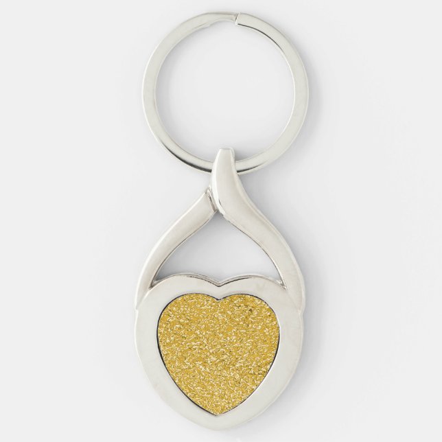 PURE GOLD Splatter Pattern + your text Key Ring (Front)