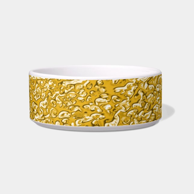 PURE GOLD Splatter Pattern + your text / photo Bowl (Right)