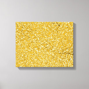 PURE GOLD Splatter Pattern + your text / photo Canvas Print