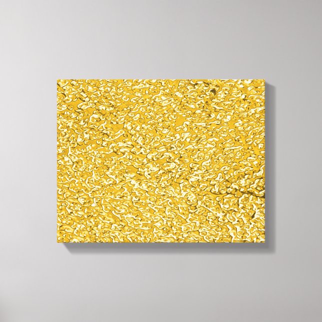 PURE GOLD Splatter Pattern + your text / photo Canvas Print (Front)