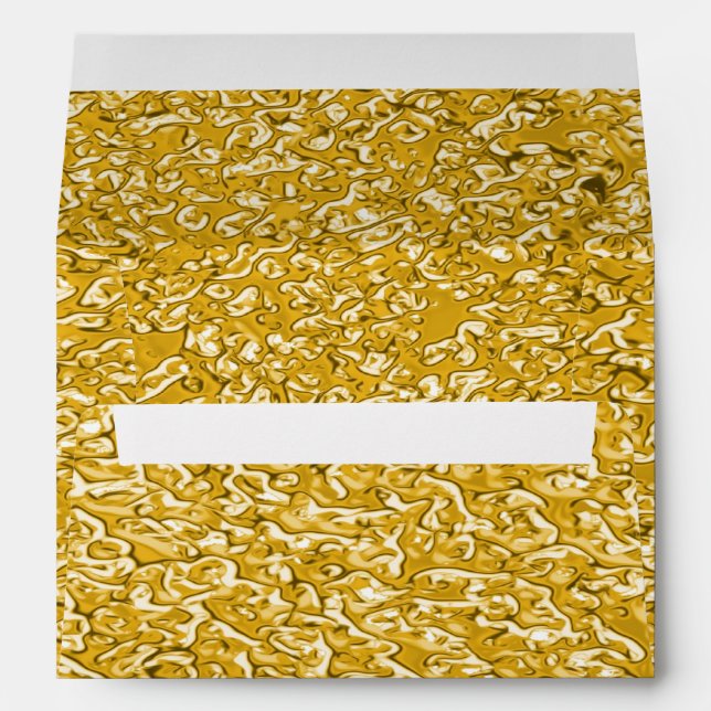 PURE GOLD Splatter Pattern + your text / photo Envelope (Back (Bottom))