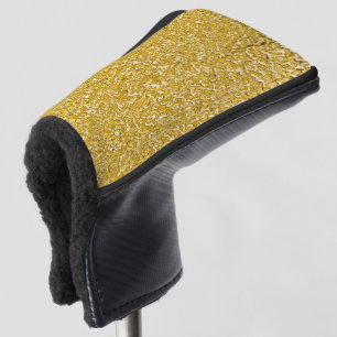 PURE GOLD Splatter Pattern + your text / photo Golf Head Cover