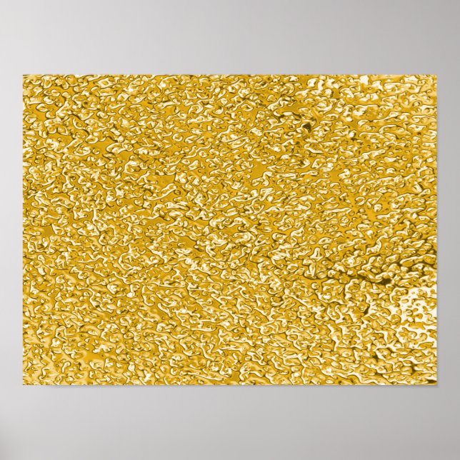 PURE GOLD Splatter Pattern + your text / photo Poster (Front)
