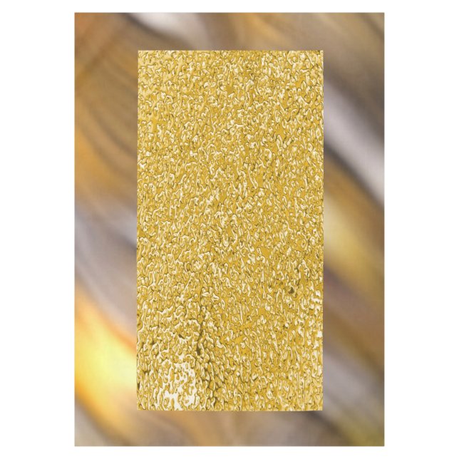 PURE GOLD Splatter Pattern + your text / photo Tablecloth (Front)