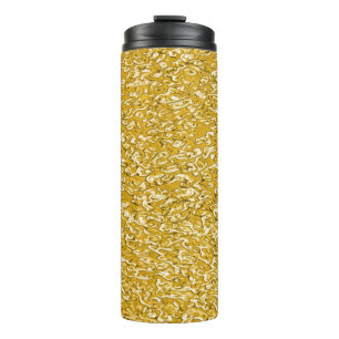 PURE GOLD Splatter Pattern + your text / photo Thermal Tumbler