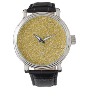 PURE GOLD Splatter Pattern + your text Watch
