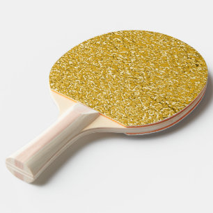 PURE GOLD Splatter Sparkles + your image or sign Ping Pong Paddle
