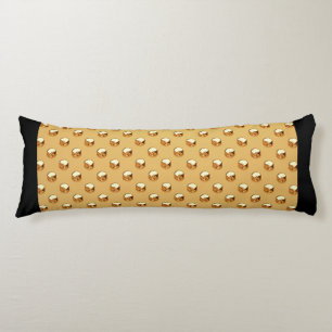 PURE GOLDEN PEARLS Pattern + your text / photo Body Cushion