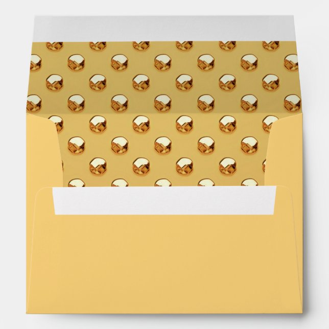 PURE GOLDEN PEARLS Pattern + your text / photo Envelope (Back (Bottom))