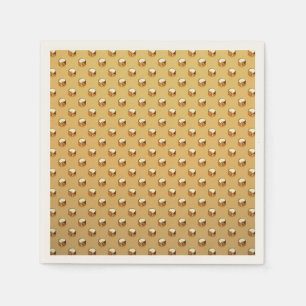 PURE GOLDEN PEARLS Pattern + your text / photo Napkin