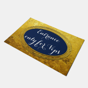 Pure Golden Photo Frame II + your photo & text Doormat