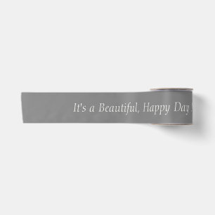 Pure Grey 808080 - Custom Message or Blank Satin Ribbon