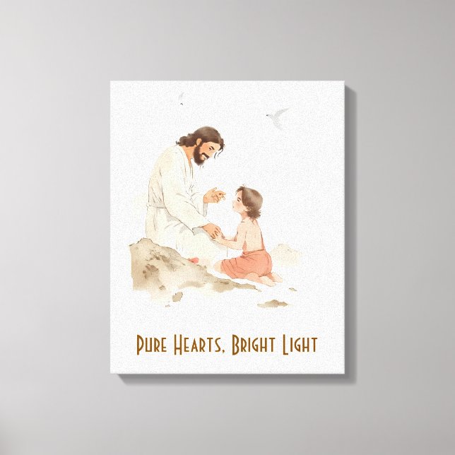 Pure Hearts Bright Light  Canvas Print (Front)