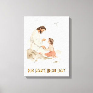 Pure Hearts Bright Light  Canvas Print