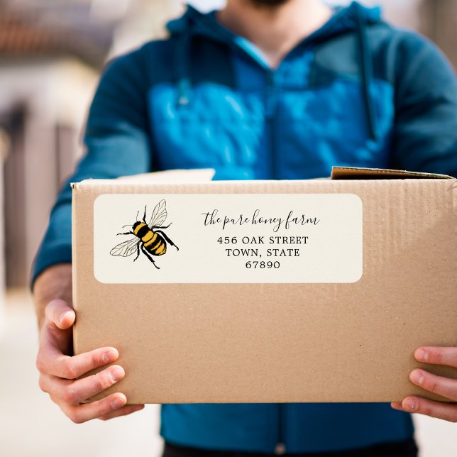 Pure Honey Custom Food | Return Address Labels (Honey Business Return Address Labels)