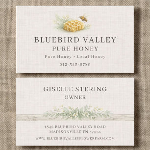 Pure Honey Shabby Chic Linen Country Business Card