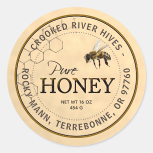 Pure Honey Yellow Label Realistic Bee Honeycomb