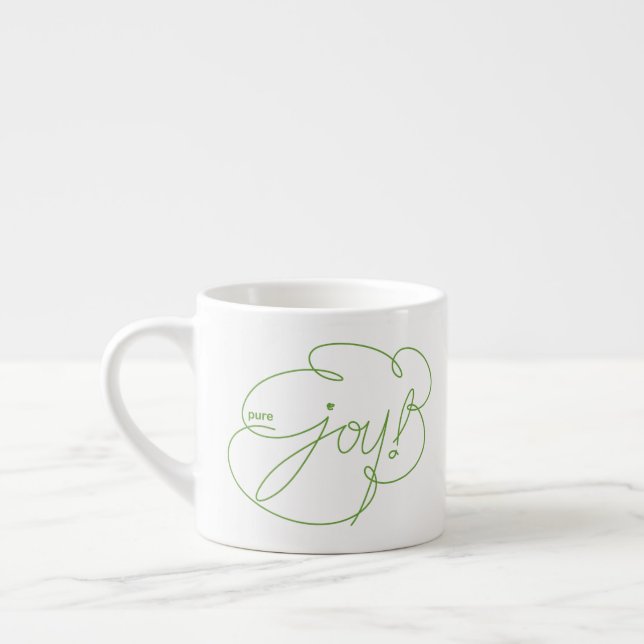 pure JOY - Bold CloudS - Christmas Edition Green - Espresso Cup (Left)