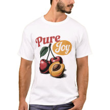 Pure Joy Cherries Apricot Retro Christian Tee