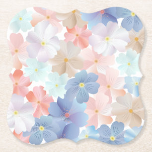 Pure love as a Flower Paper Coaster