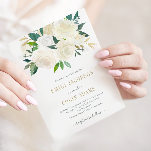 Pure Love Watercolor Floral Wedding Invitation PLC (Creator Uploaded)