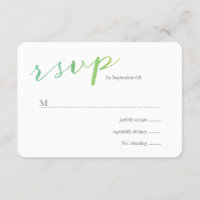 Pure Love Watercolor Wedding RSVP / White Back