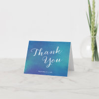 Pure Love Wedding Thank You Cards / Ocean Blue